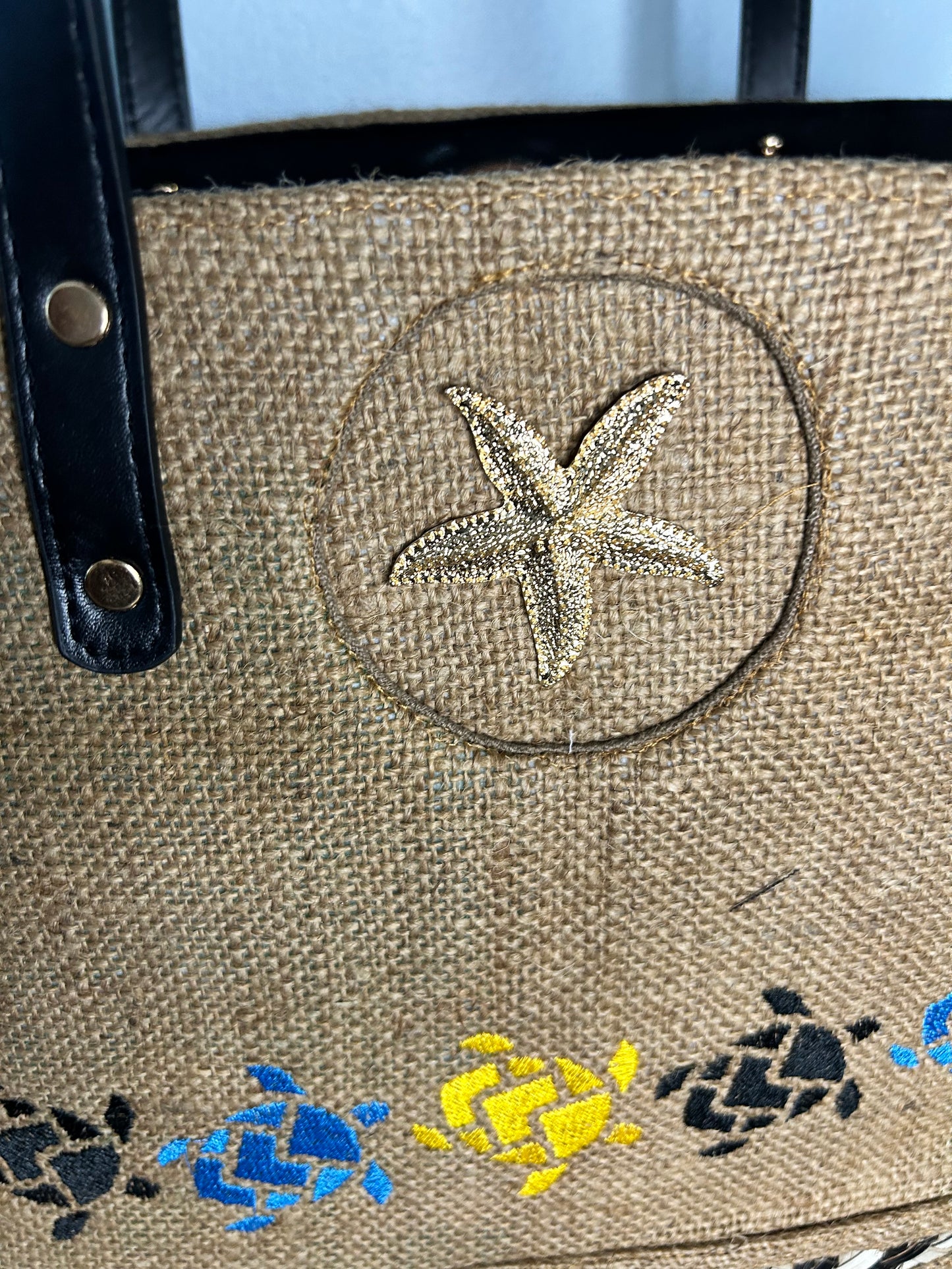 Burlap box tote bag
