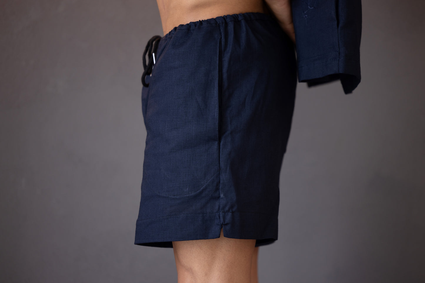 Men's Linen embroidered two piece