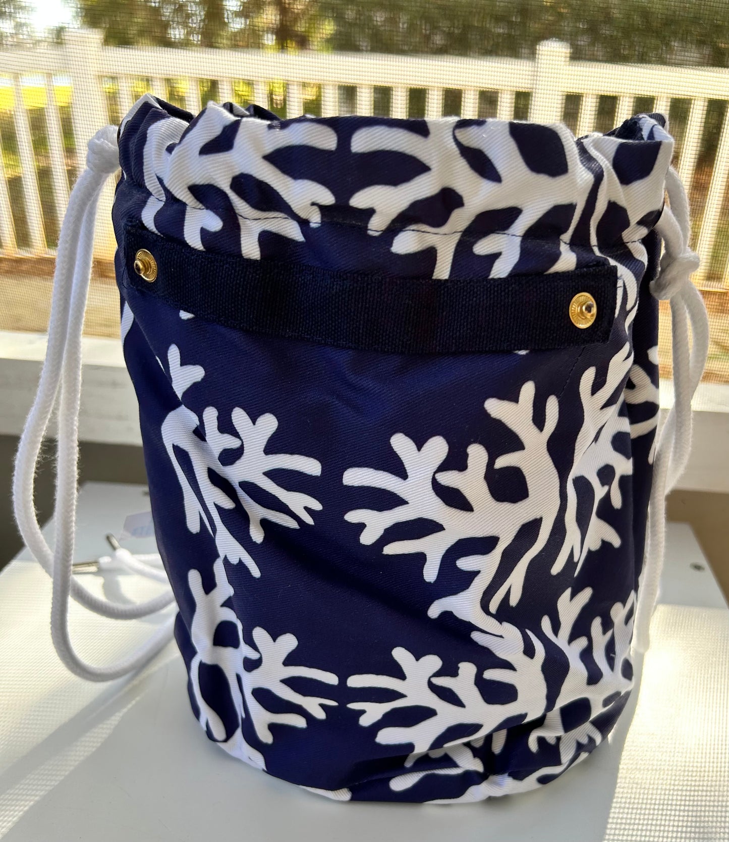 Round Canvas Bucket Tote