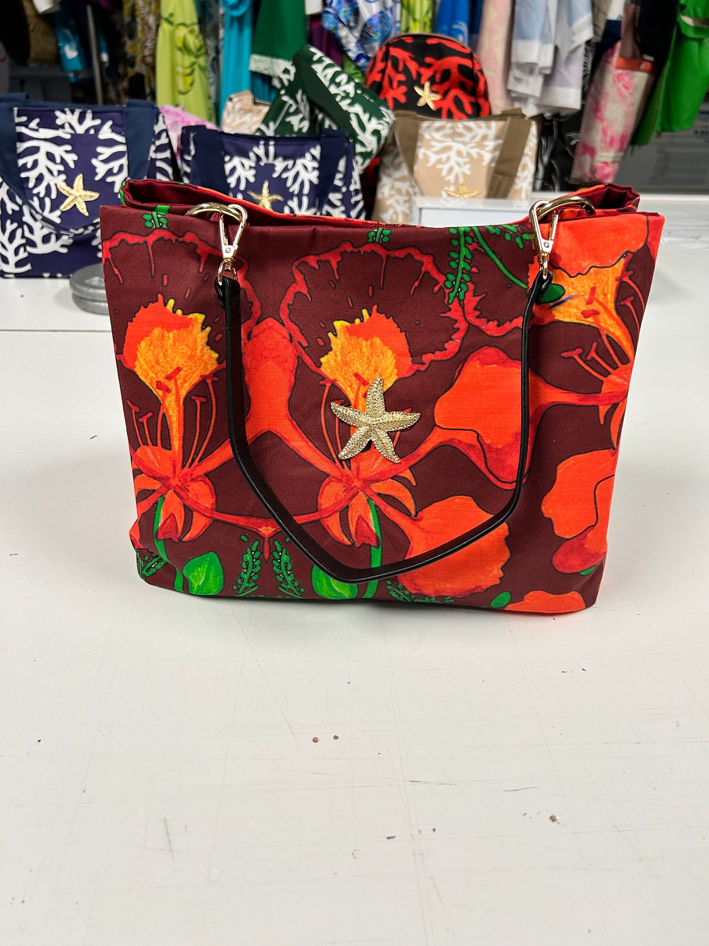 Large Poinciana Tote